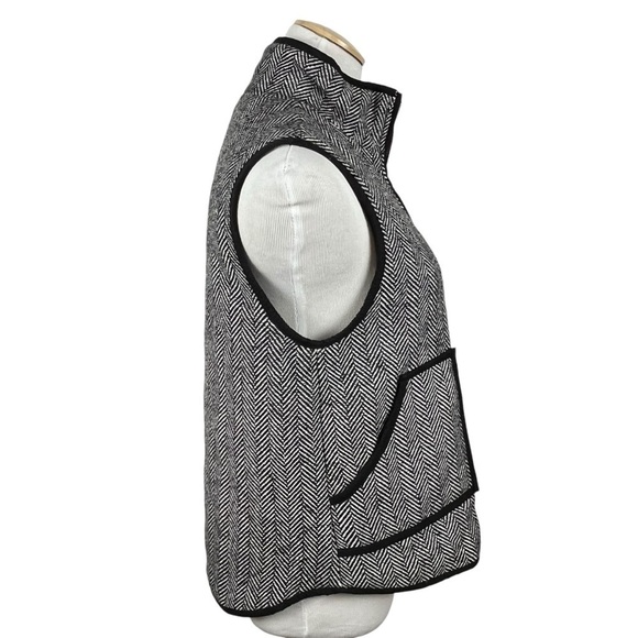 NWT Honey Punch “Tell Me a Story” Vest Black Herringbone Size Medium - Picture 5 of 13